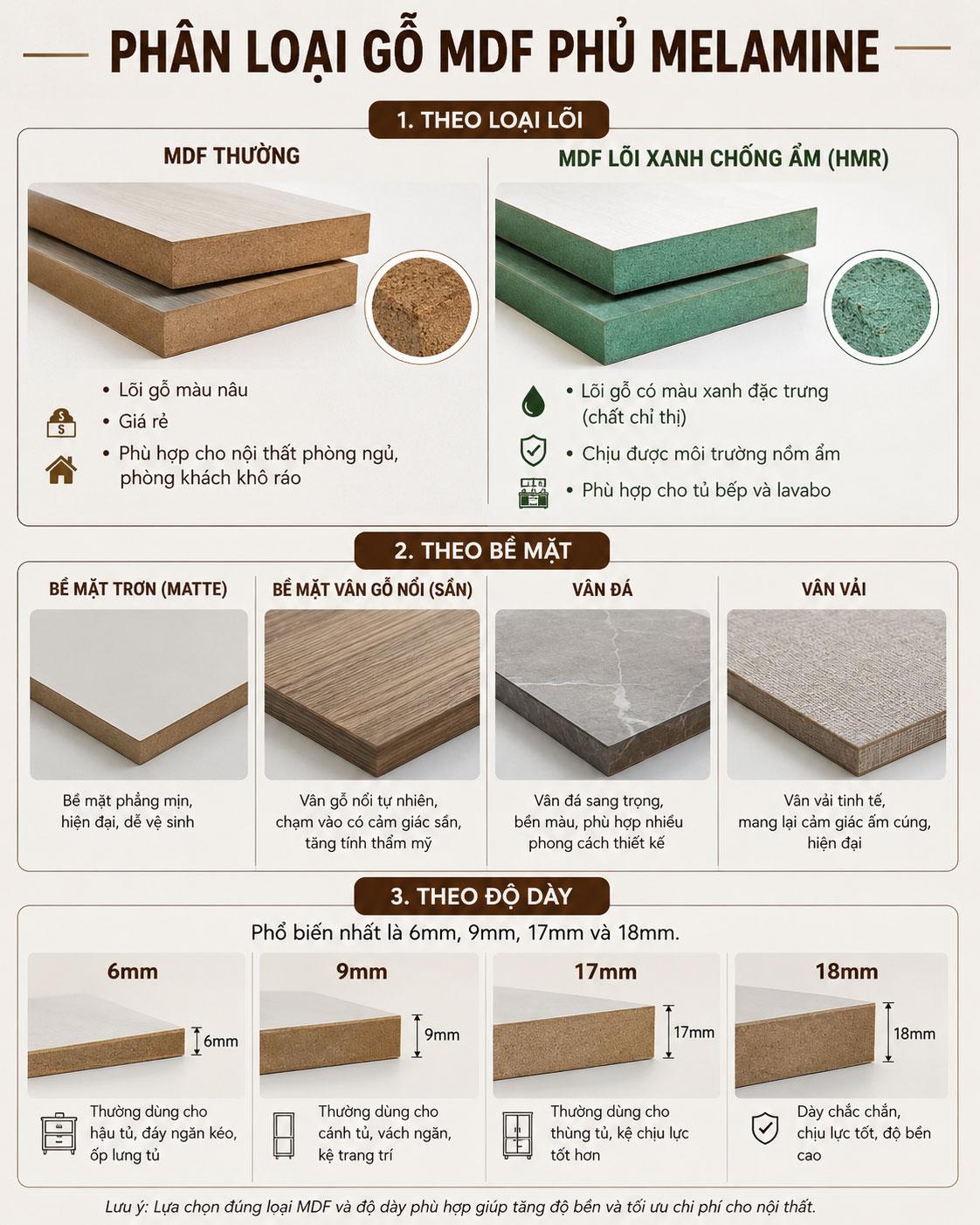 Phan Loai Go Mdf Phu Melamine
