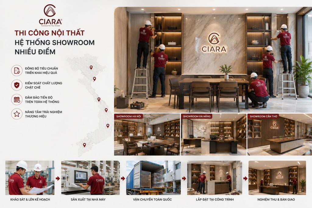 Thi Cong Noi That Showroom Nhieu Diem